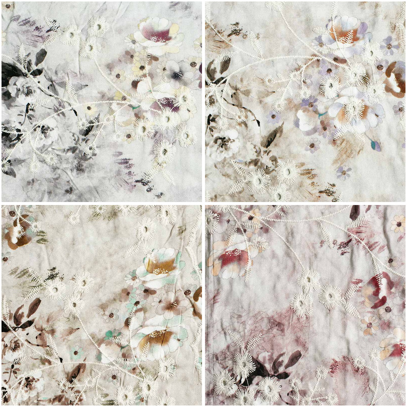 Rayon Digital Print Hole Cut